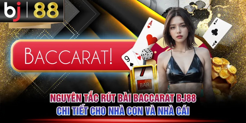 Nguyên tắc rút bài Baccarat BJ88 chi tiết cho Nhà con và Nhà Cái